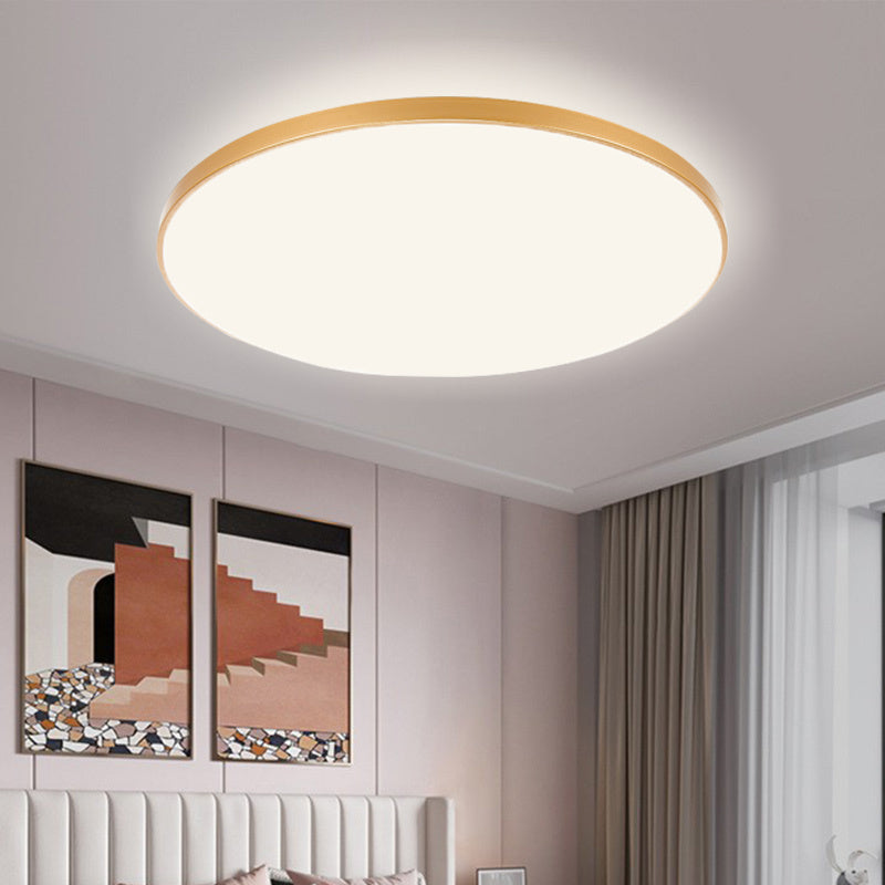 Dimmable LED Ceiling Light 36.83cm Black White Gold Ultra-Thin for Living Room Bedroom Kitchen