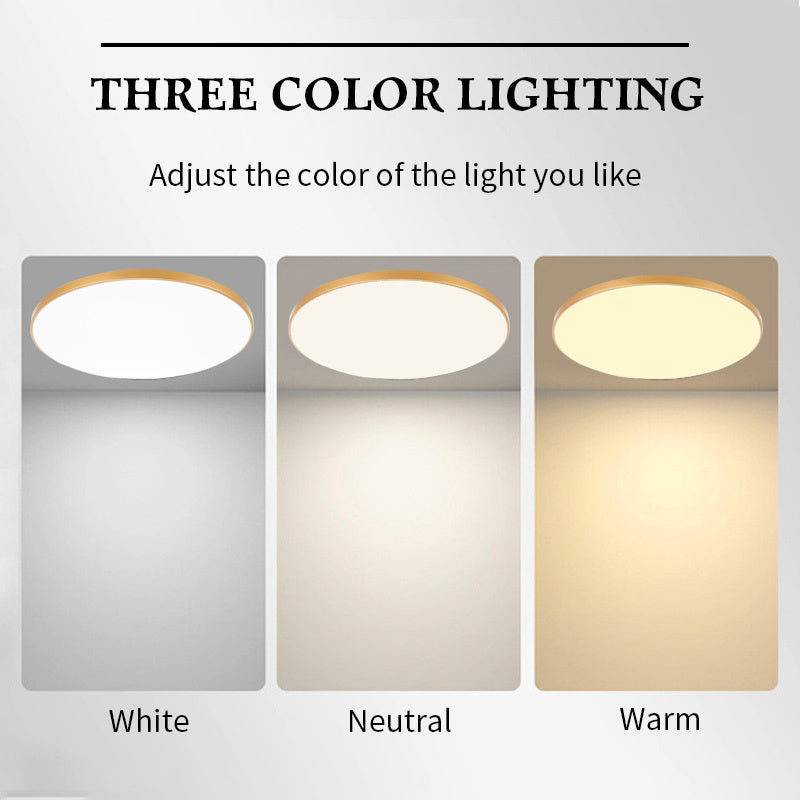 Dimmable LED Ceiling Light 36.83cm Black White Gold Ultra-Thin for Living Room Bedroom Kitchen