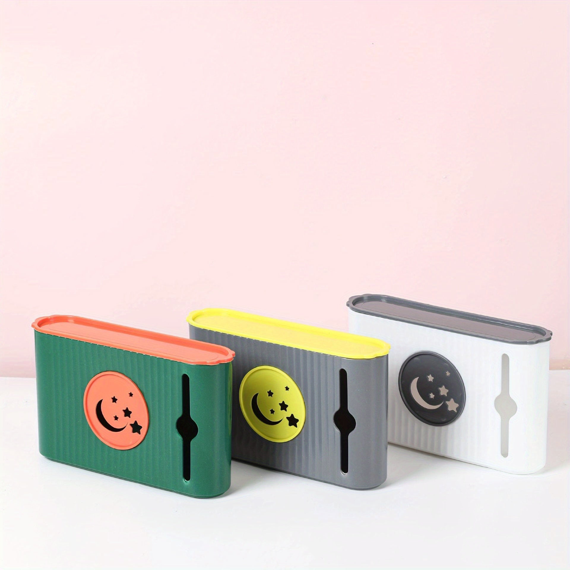 Caja de almacenamiento para bolsas de basura de pared de una pieza, soporte para bolsas de plástico, organizador sin perforaciones