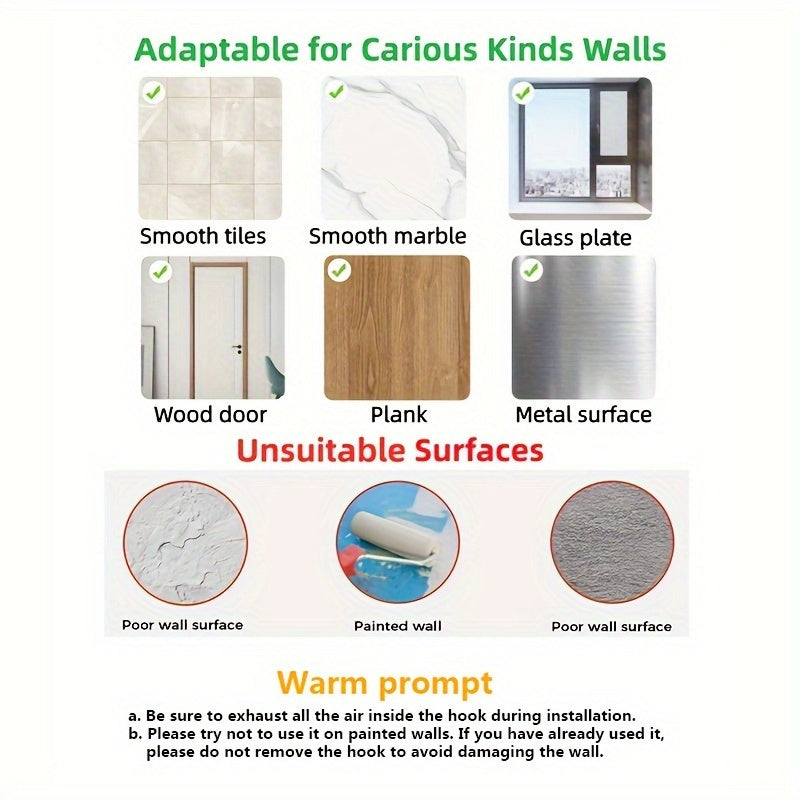 2pcs Wall Mount Mop Hooks Strong Adhesive Broom Holder Bathroom Kitchen Storage