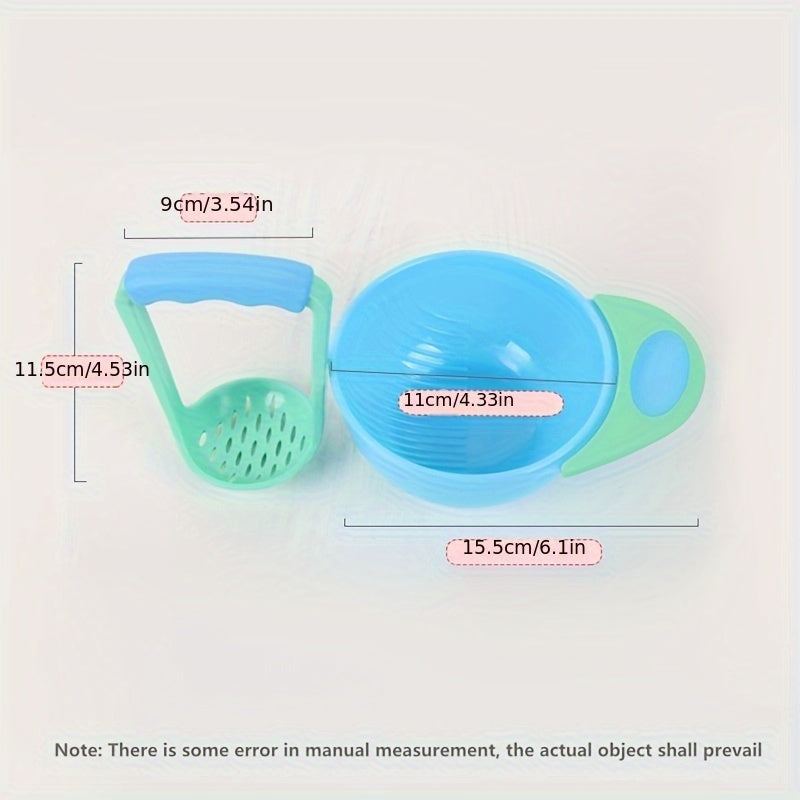 Kitchen Masher Set with Grinding Bowl and Stick for Fruits Vegetables Ginger Garlic