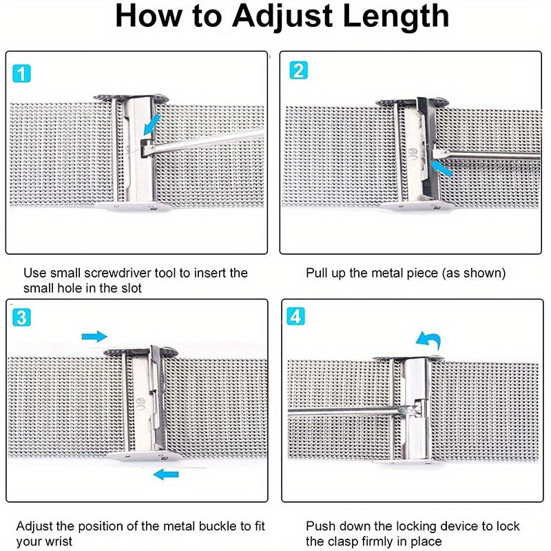 Stainless Steel Milanese Loop Watch Strap for Apple Watch Series 2-9 and Ultra