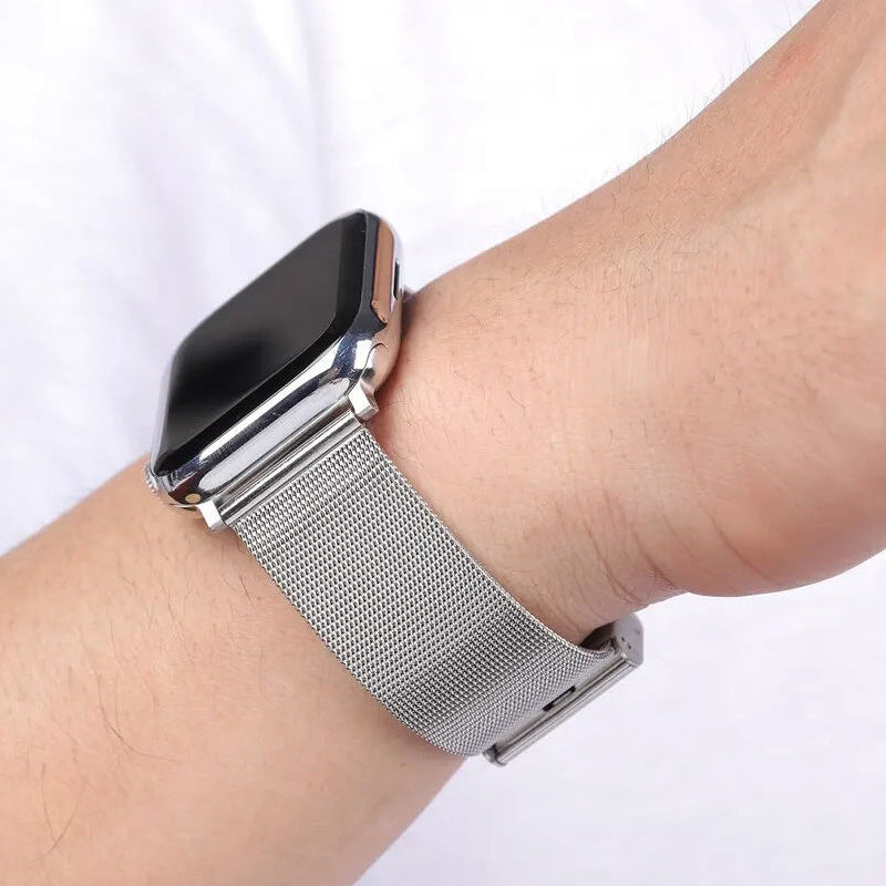 Stainless Steel Milanese Loop Watch Strap for Apple Watch Series 2-9 and Ultra
