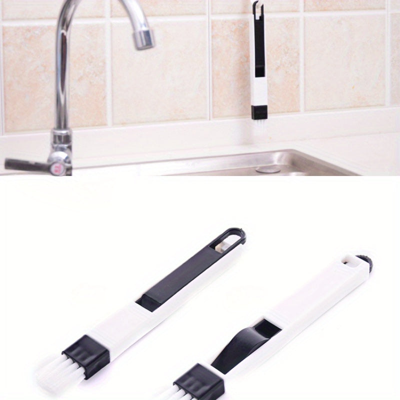 Juego de cepillos de limpieza Groove con recogedor y herramienta para rendijas para ventanas y aires acondicionados