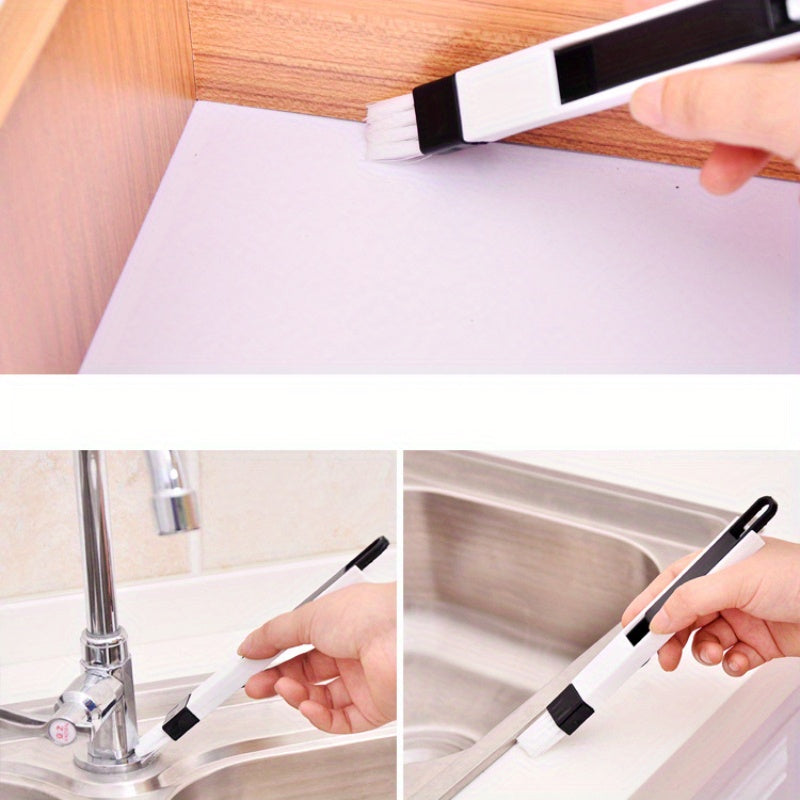 Juego de cepillos de limpieza Groove con recogedor y herramienta para rendijas para ventanas y aires acondicionados