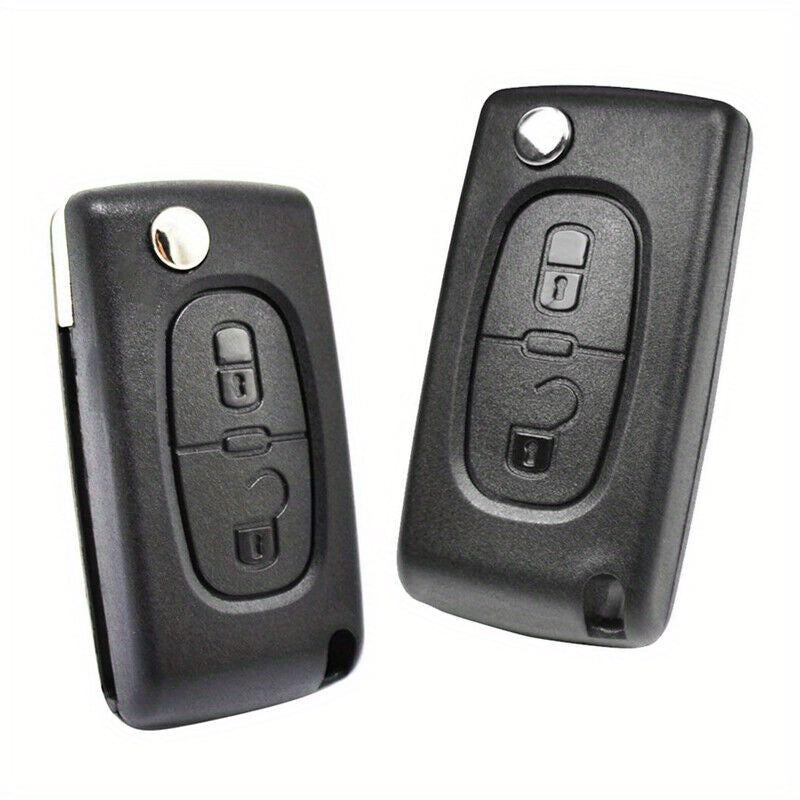 2-Button Car Remote Flip Key Shell Cover for Peugeot Citroen C2 C3 C4 C6