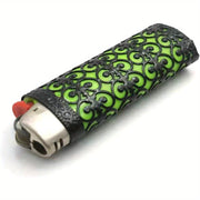 Metal Lighter Case Cover for J6 Full Size BIC, Hollow Design, Blingy Style
