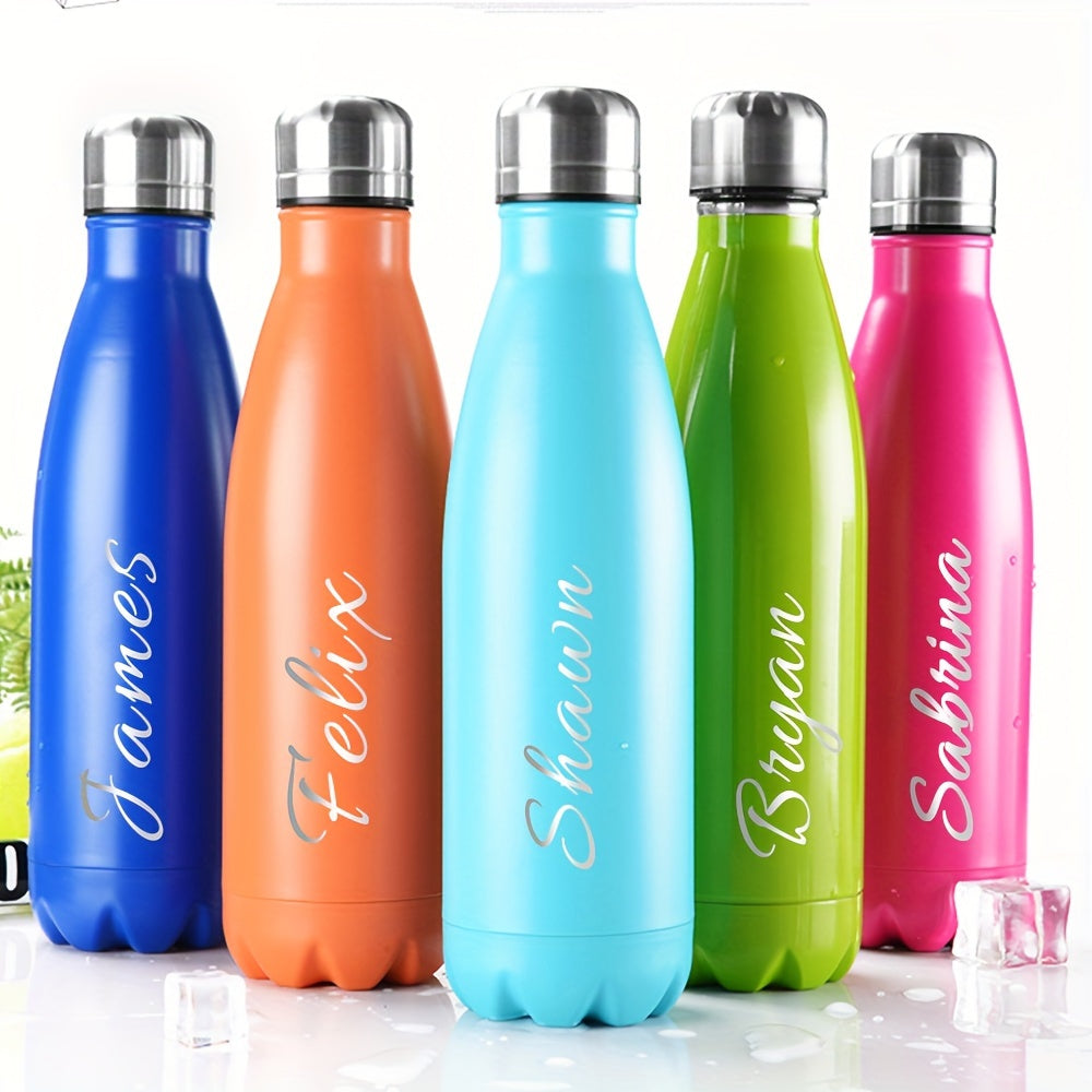 Personalized Stainless Steel Water Bottle with Sealed Lid and Insulation