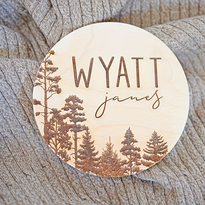 Wooden Tree Design Bulletin Board with Name Space for Room Decor