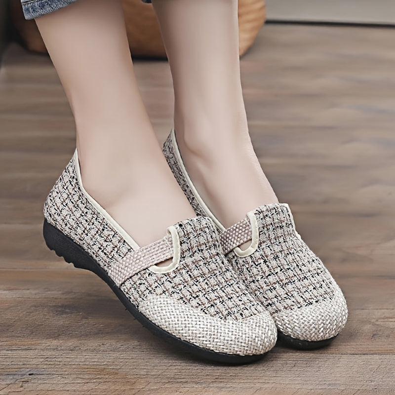 Women's Ethnic Retro Slip-On Flat Shoes Comfortable Casual Footwear