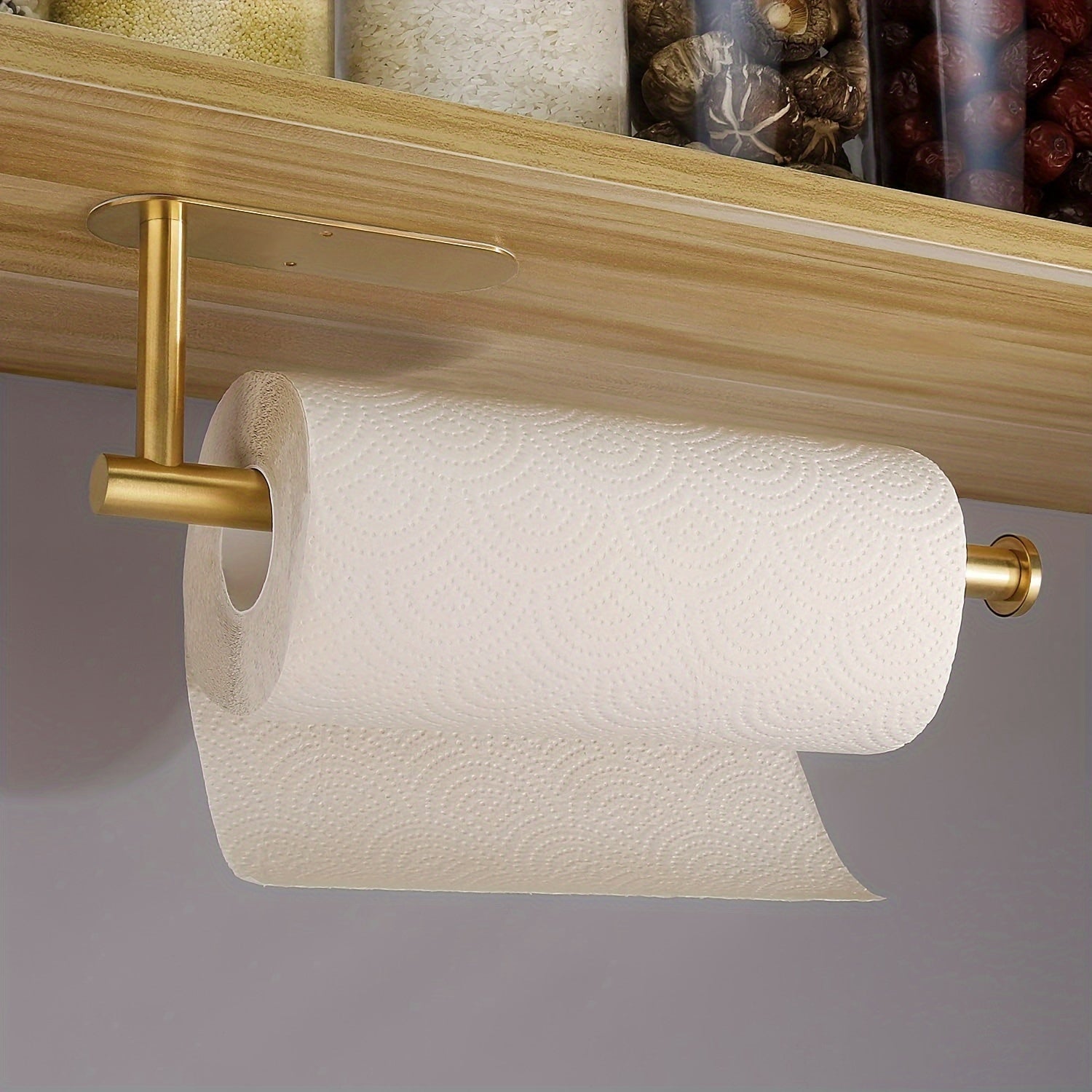Stainless Steel Wall Mount Paper Towel Holder with Self-Adhesive or Drill Installation
