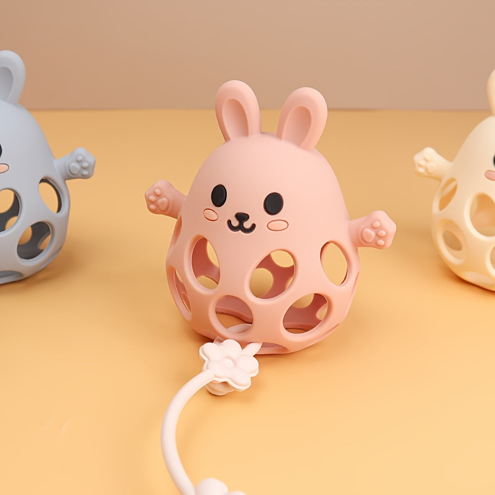 Yangi tug'ilganlar uchun mo'ljallangan, shovqinli chayqash uchun silikon bolalar chaynash o'yinchoq, turli ranglarda