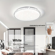 13 Inch LED Ceiling Light Daylight White 6000K Flush Mount Acrylic Shade