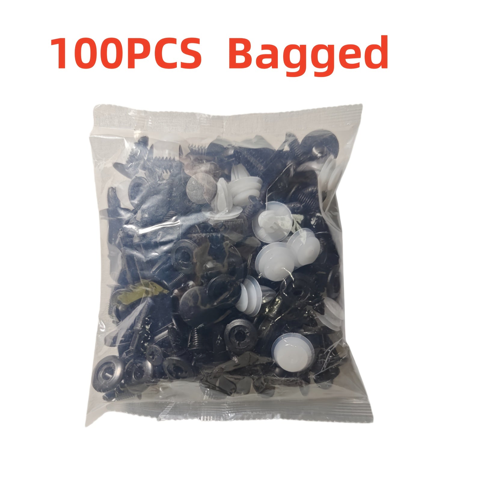 Avtomobil fastenerlari 100 dona plastik kliplar, korpus, panel, eshik paneli, bumper, qora
