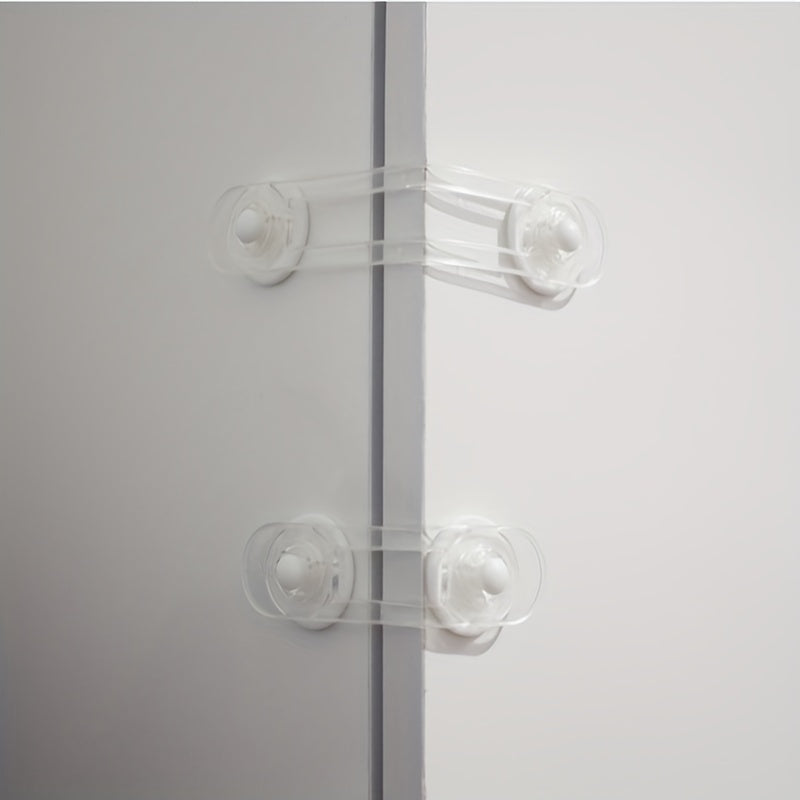 Child Safety Locks 10-Pack Transparent Strap Drawer Locks for Childproofing