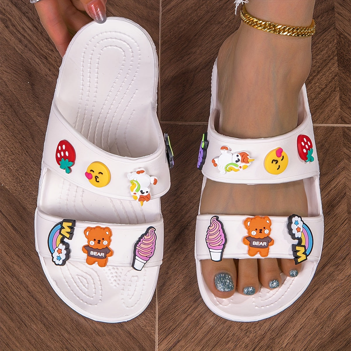 Women's Summer Slides Soft Sole Wear-Resistant Indoor Outdoor Beach Shoes