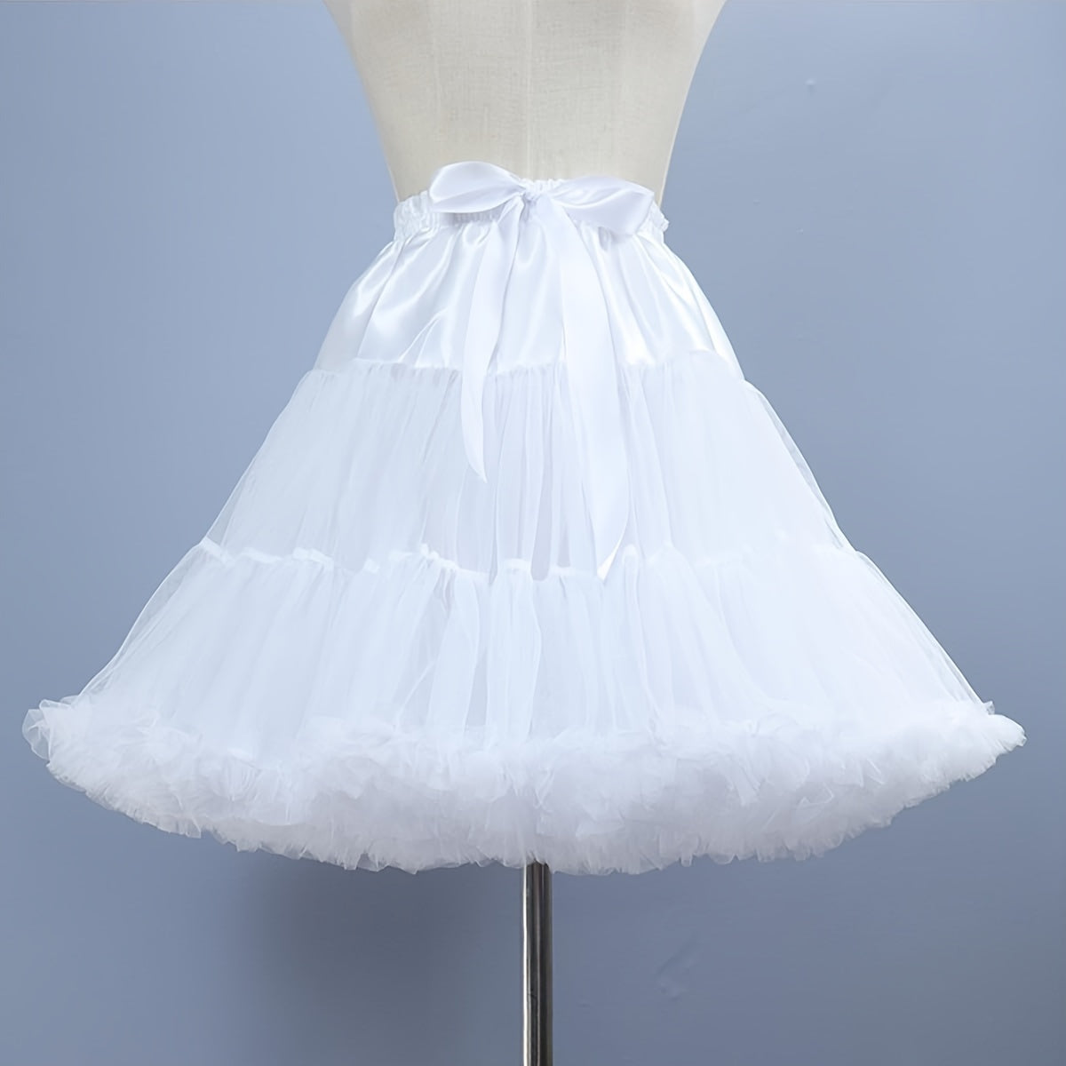 Women’s Fluffy Chiffon Ballet Skirt with Elastic Waist for Cosplay and Tutu
