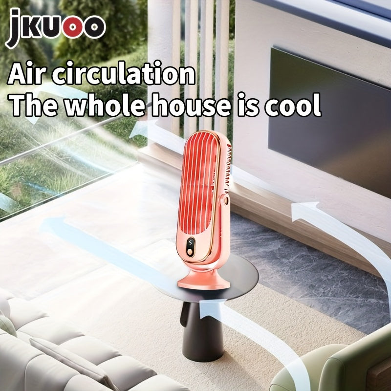 Wireless USB Rechargeable Desktop Mini Fan with 5-Speed Adjustment for Indoor and Outdoor Use
