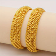 Gold Plated Copper Bangle for Women Elegant Jewelry Stylish Charm Bracelet Gift
