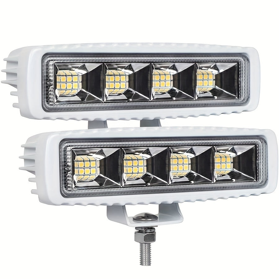 2 Pack 72W 20000LM LED Work Light Bars Off-Road Fog Lights for Truck Jeep ATV