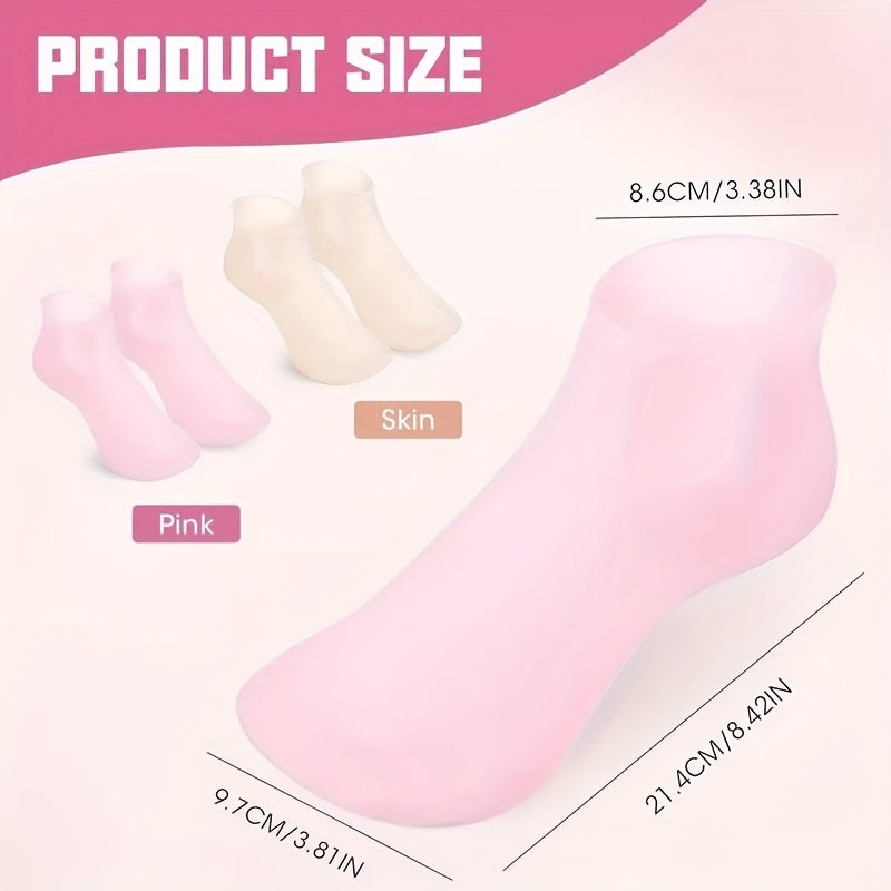 Silicone Moisturizing Foot Socks for Cracked Feet with Massage Gel