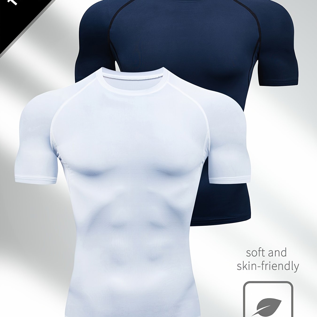 Men's Quick-Dry Slim Fit Short Sleeve T-Shirts for Sports and Casual Wear