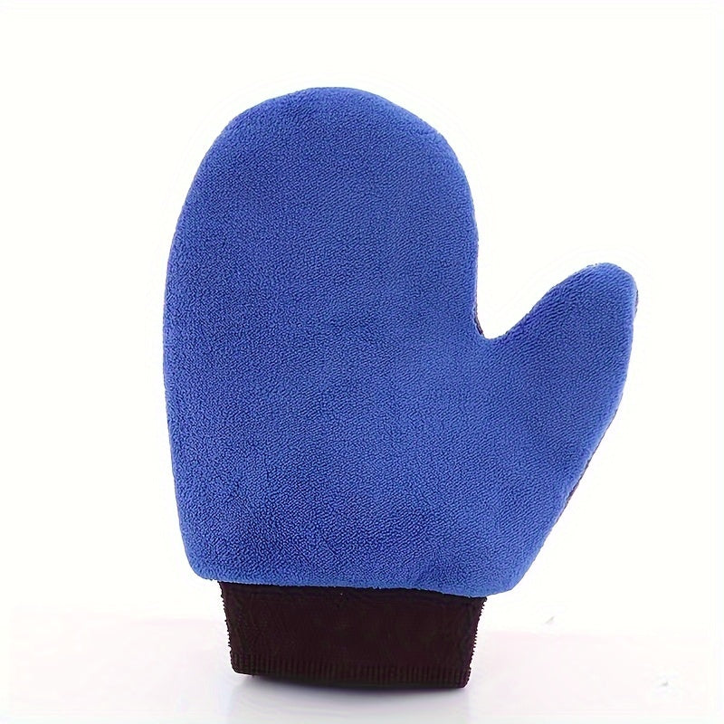 Микрофибровая перчатка для мойки автомобиля без царапин, многоразовая, двухсторонняя губка