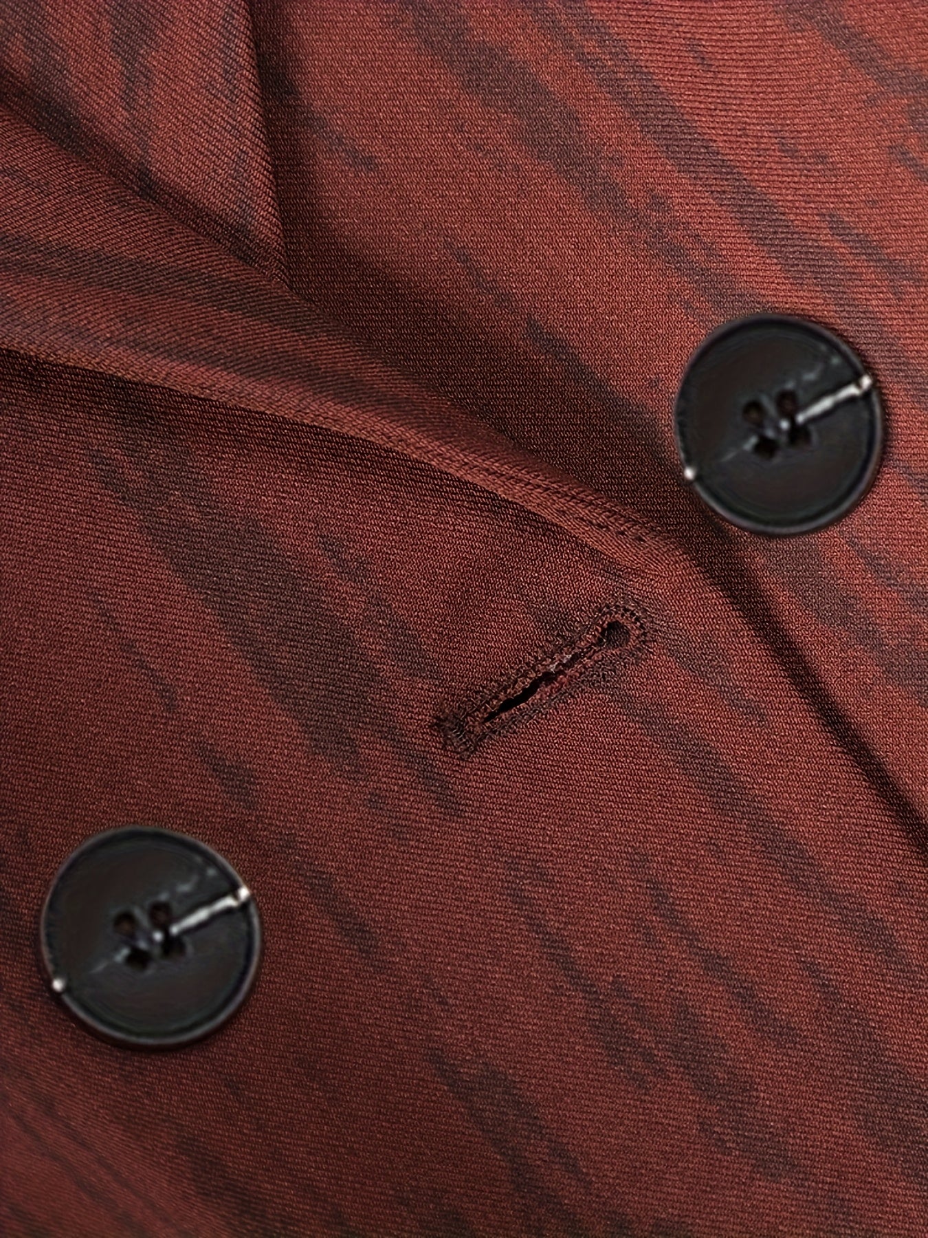 Women's Red Double-Breasted Blazer Slim Fit Long Sleeve Casual to Formal