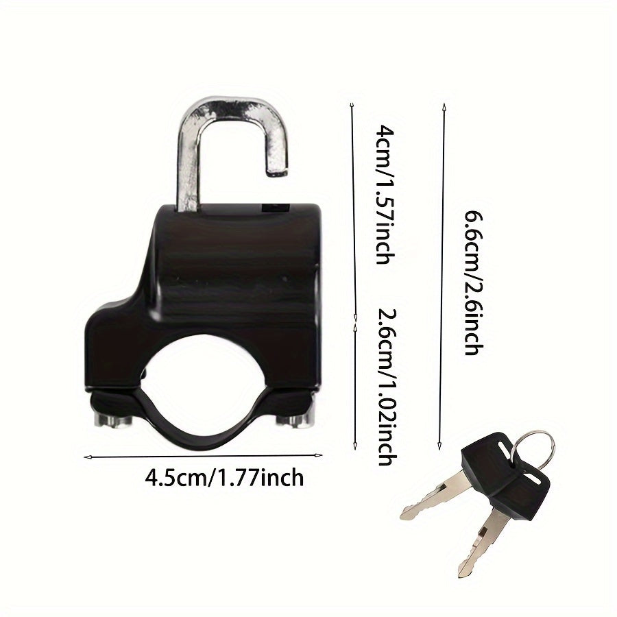 Motorcycle Helmet Lock Universal Bike Handlebar Lock for 22-28mm Tubing