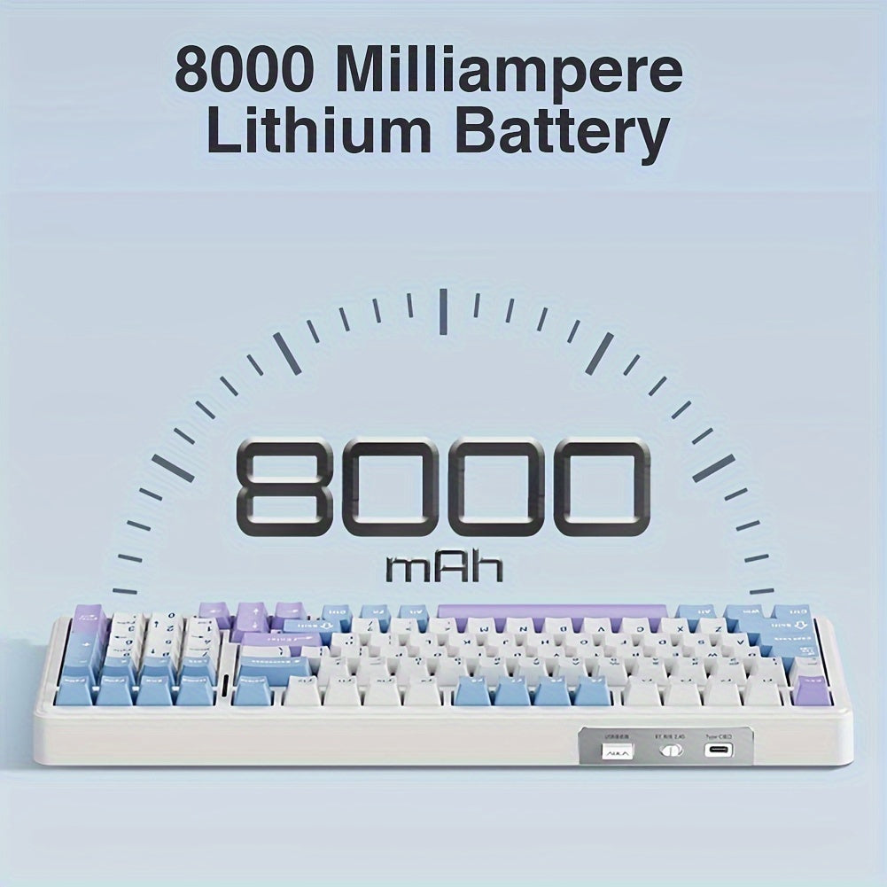 Mechanical Gaming Keyboard RGB Backlit 99 Keys Wireless Wired Hot Swap PBT Type-C