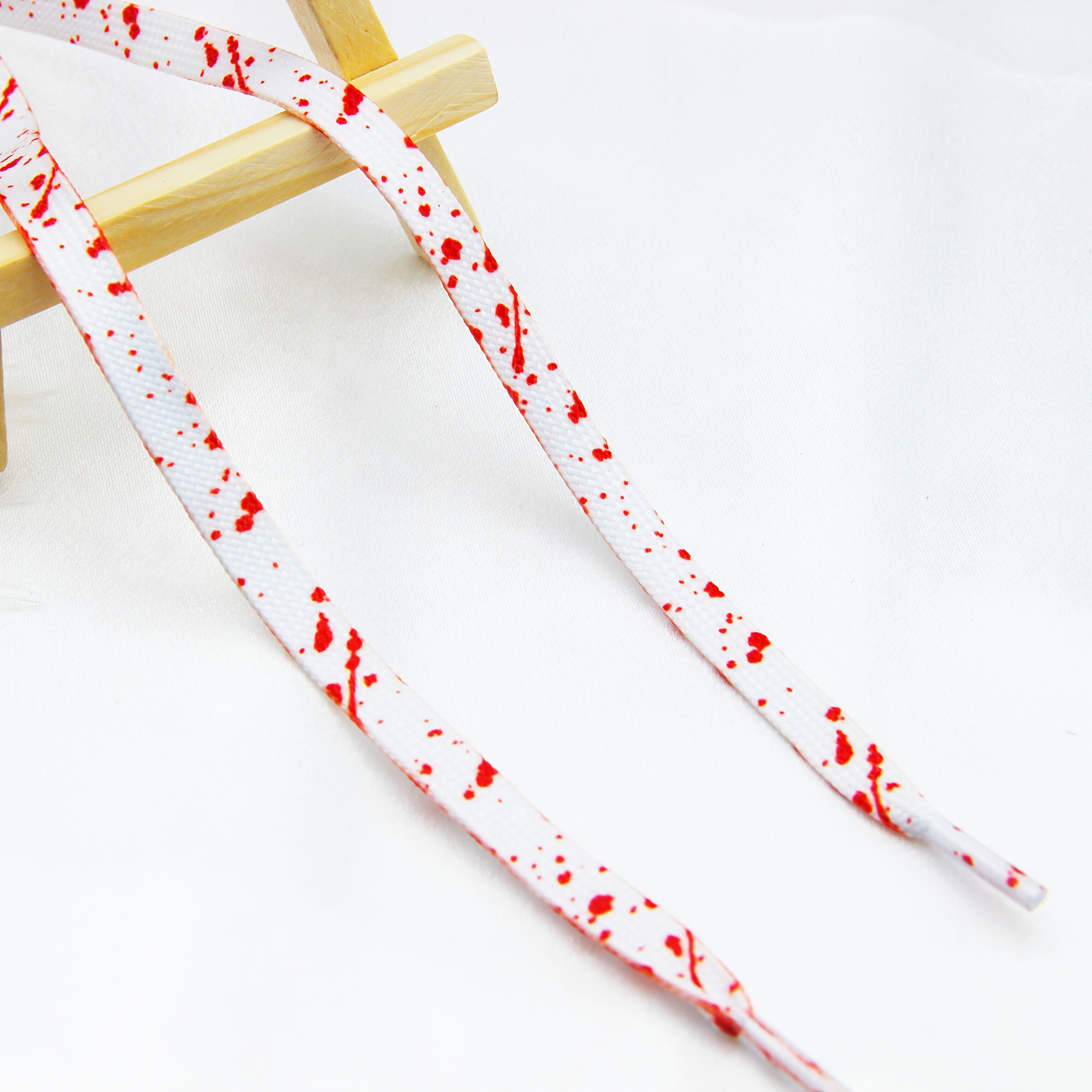 Unisex Canvas Shoe Laces Colorful Ink Tie Dye Pattern 2 Pairs