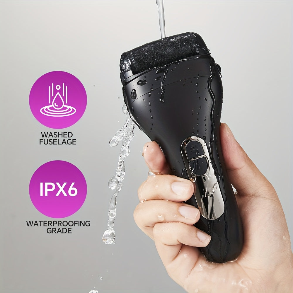 Electric Foot Grinder with LED Display, Rechargeable Callus Remover, Water-Resistant Lid