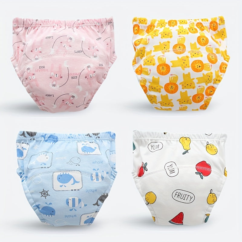 Bolalar uchun kiyimlar, hojatxona o'rgatish uchun 3 ta nafas oladigan paxta gazli yuviladigan kichkina bolalar uchun pamperslar kiyimlari to'plami