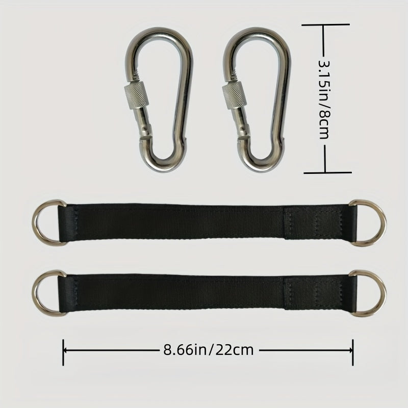 Xavfsizlik qulfi va olib yurish sumkasi bilan camping hammok uchun daraxt tebranishi to'plami, barcha tebranish turlari uchun mos.