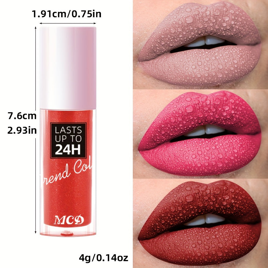 Long-Lasting Matte Lip Gloss for Women 24Hr Wear Non-Stick Moisturizing
