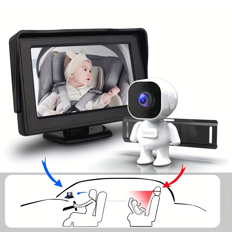 Car Mirror Camera for Cars In-Car Safety Monitor with Monitoring Camera