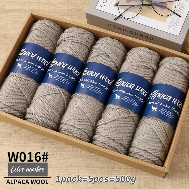 Multicolor Alpaca Wool Yarn Bundle 95 Percent Alpaca 5 Percent Polyester 100g Balls for Knitting Crocheting Winter Crafts