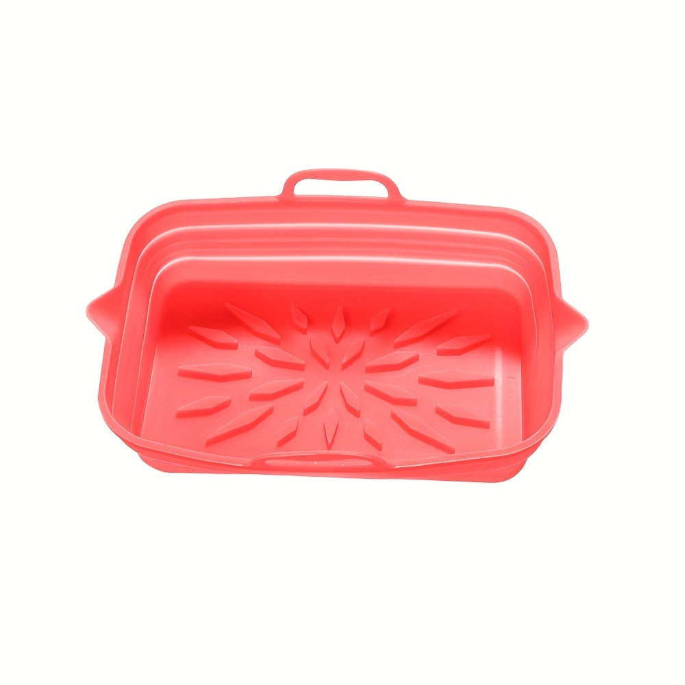 Silicone Baking Tray Foldable High-Temperature Resistant Rectangular Liner Reusable