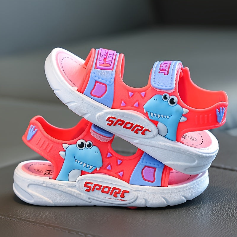 Kids Summer Sandals for Boys and Girls Breathable Soft Sole Beach Footwear with Hook-and-Loop Closure