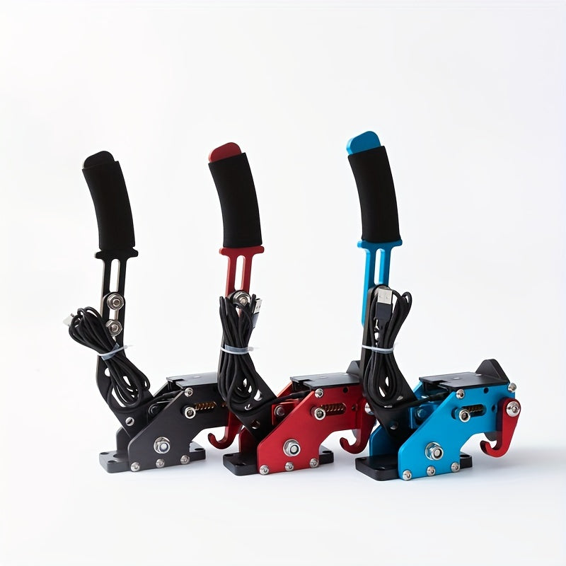 Racing Handbrake for PC USB Simulation Games with Hall Sensor Steel Construction Adjustable Height