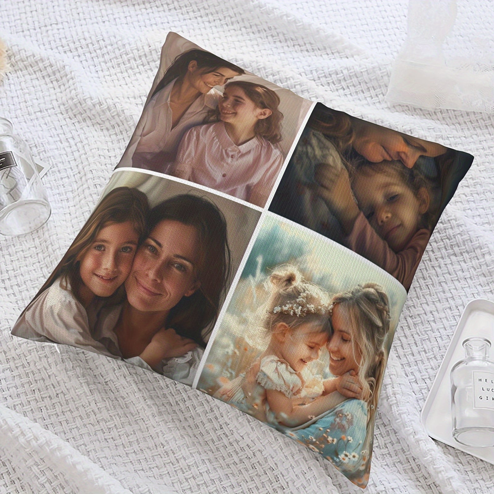 Decorative Pillow Cover 45.72x45.72 cm Square Customizable Polyester Knit Multicolor