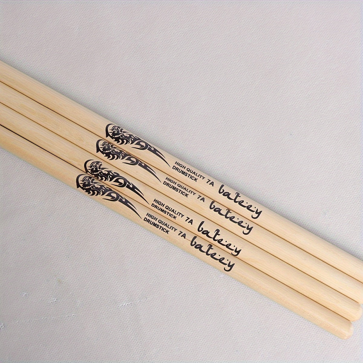 Maple Drumsticks with Totem Design, 5A 7A 5B Sizes, Lightweight, Uncharged