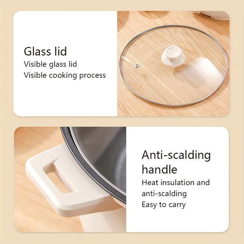 Olla eléctrica versátil para reuniones, cenas fáciles de limpiar, ideal para preparar platos, regalo perfecto para Pascua