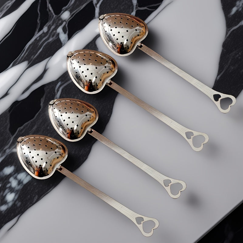Heart-Shaped Tea Spoon Filter 1/4/8pcs Small Kitchen Tool Food Safe