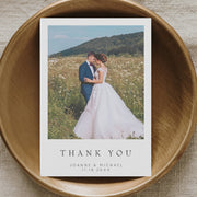Personalized Wedding Thank You Cards Set of 60 with Photo, Name, Date Elegant Matte Finish for Anniversaries and Gratitude