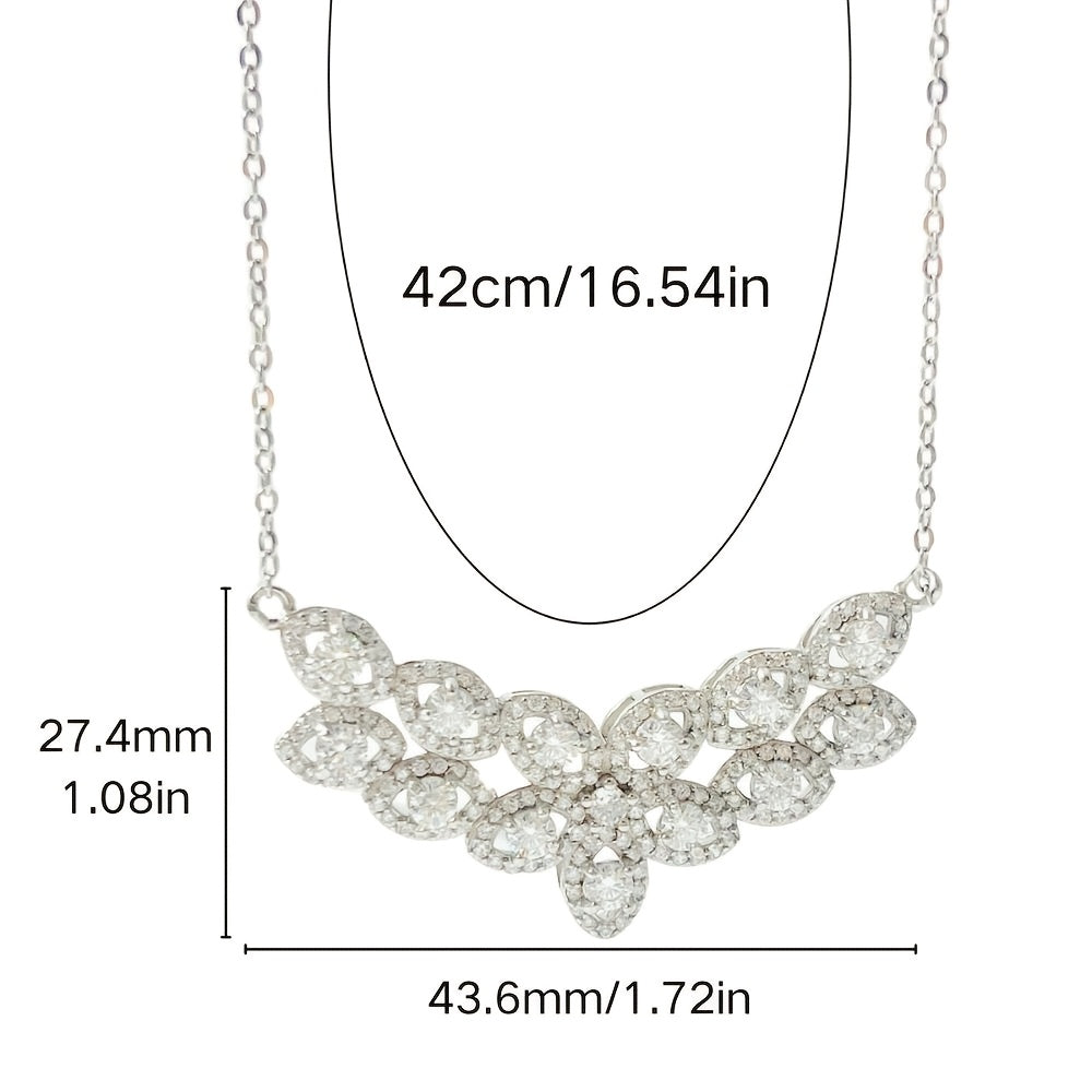 Boho-Chic 0.1 Carat D-Grade Moissanite Necklace Sterling Silver Lab-Created December Birthstone Lightweight