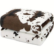 Christmas Cow Pattern Blanket 200g Single Bed Cozy Warmth