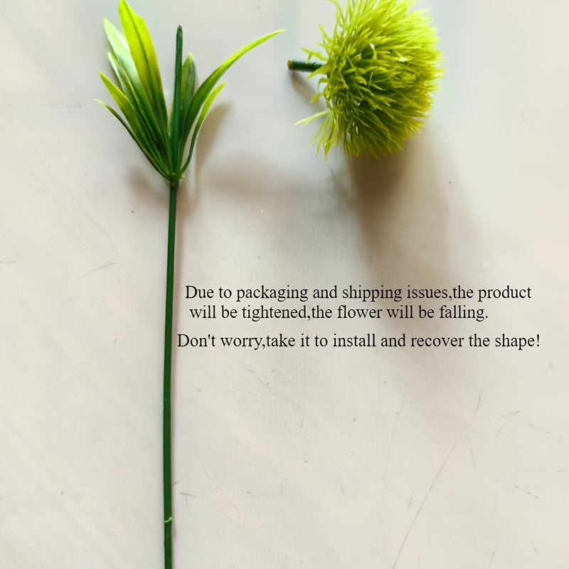 Artificial Spherical Dandelion Flowers Plastic Outdoor Decor for Garden Lawn and Home