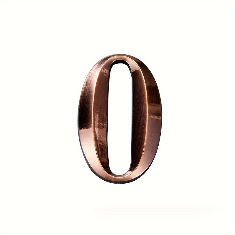 Self-Adhesive Rhombus House Number Sign Resin Copper for Hotels Apartments Modern Homes