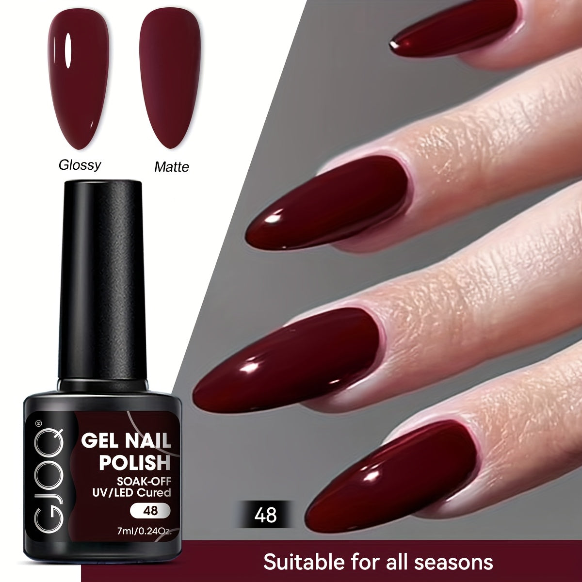 Gel Nail Polish Pink Purple Glitter Soak Off LED Manicure All Seasons